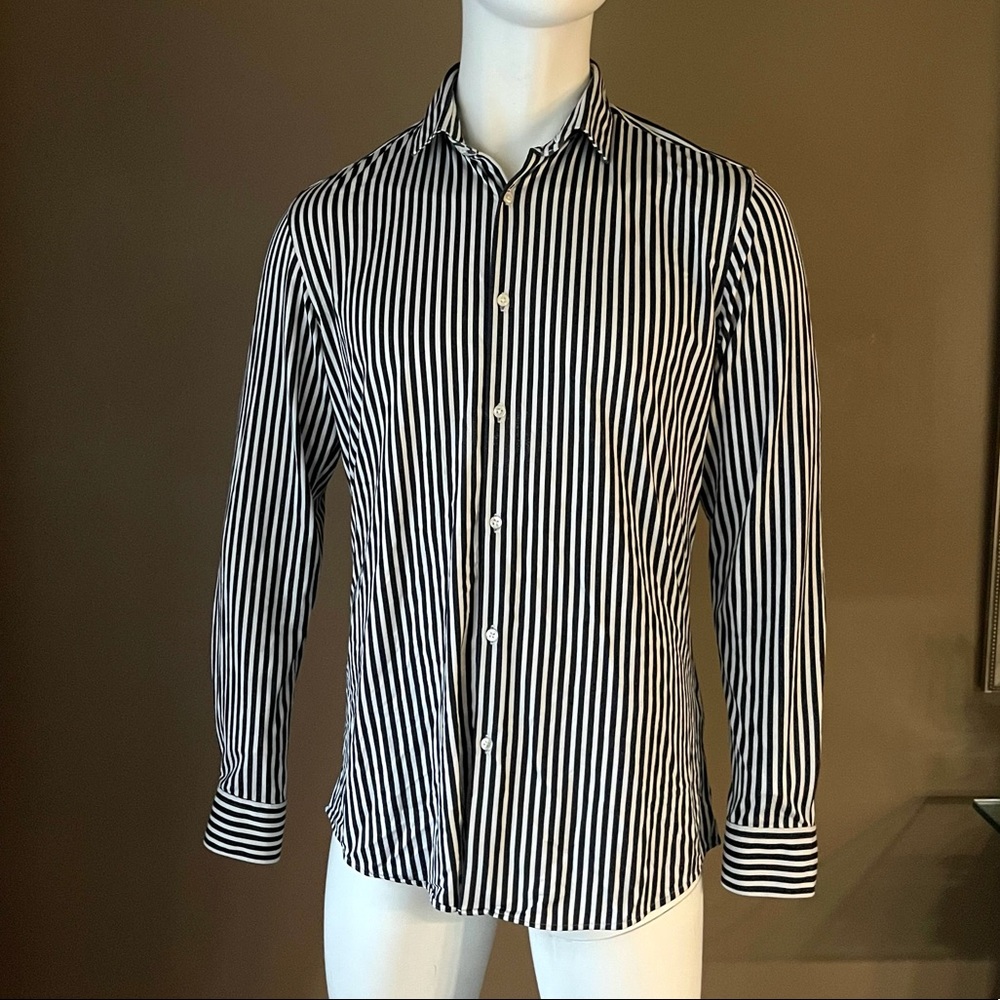 Zara Men’s Striped Button down Long sleeve shirt
